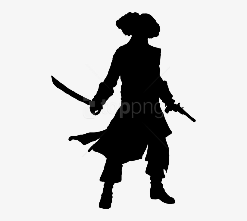 Free Png Download Pirate Flag Clipart Png Photo Png - Pirate Silhouette Clip Art, transparent png download