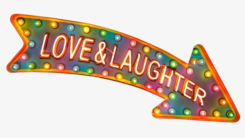 'love & Laughter↷' Neon Sign ๑෴mustbasign෴๑ - Circle, transparent png download