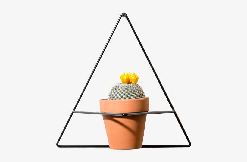 Triangle Wall Planter - Floral Design, transparent png download