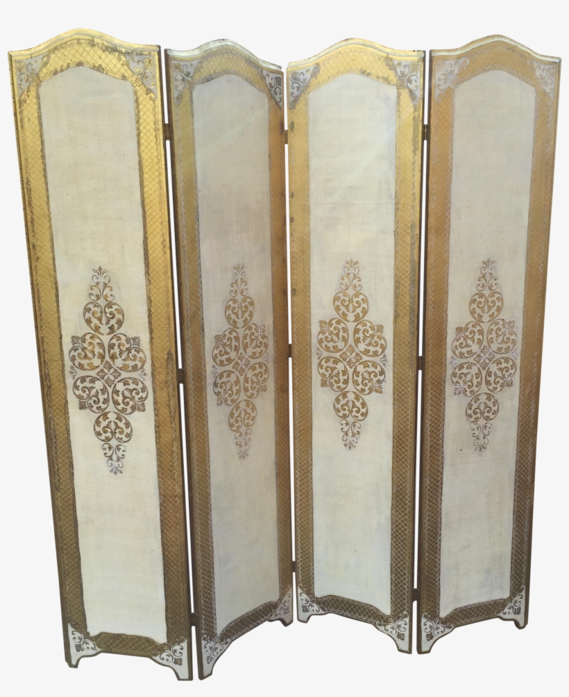 Antique Florentine Gold 4 Panel Wood Screen On Chairish - Cupboard, transparent png download