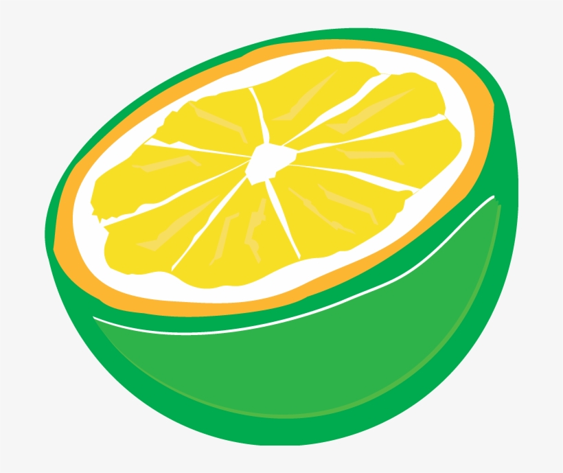 Vector Library Library Grapefruit Drawing - Lemon And Lime Cartoon, transparent png download