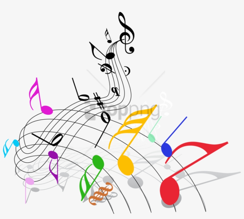 Free Png Notas Musicales De Colores En Png Image With - Colorful Music Notes Png, transparent png download
