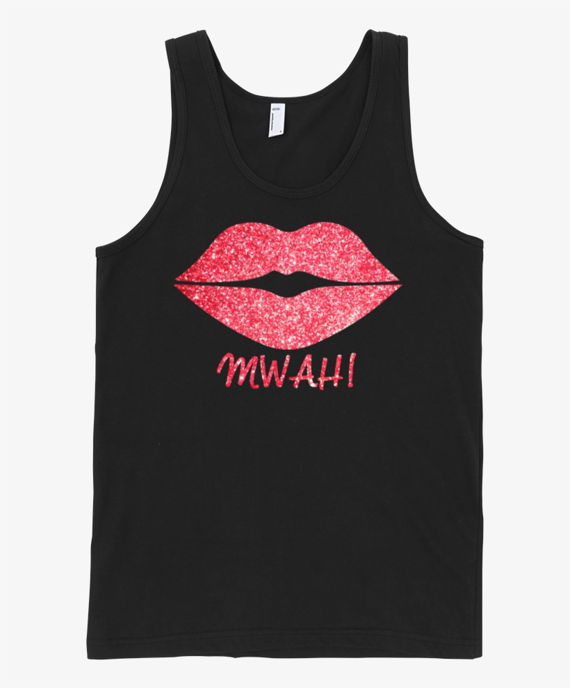 Lip Print -black - Top, transparent png download