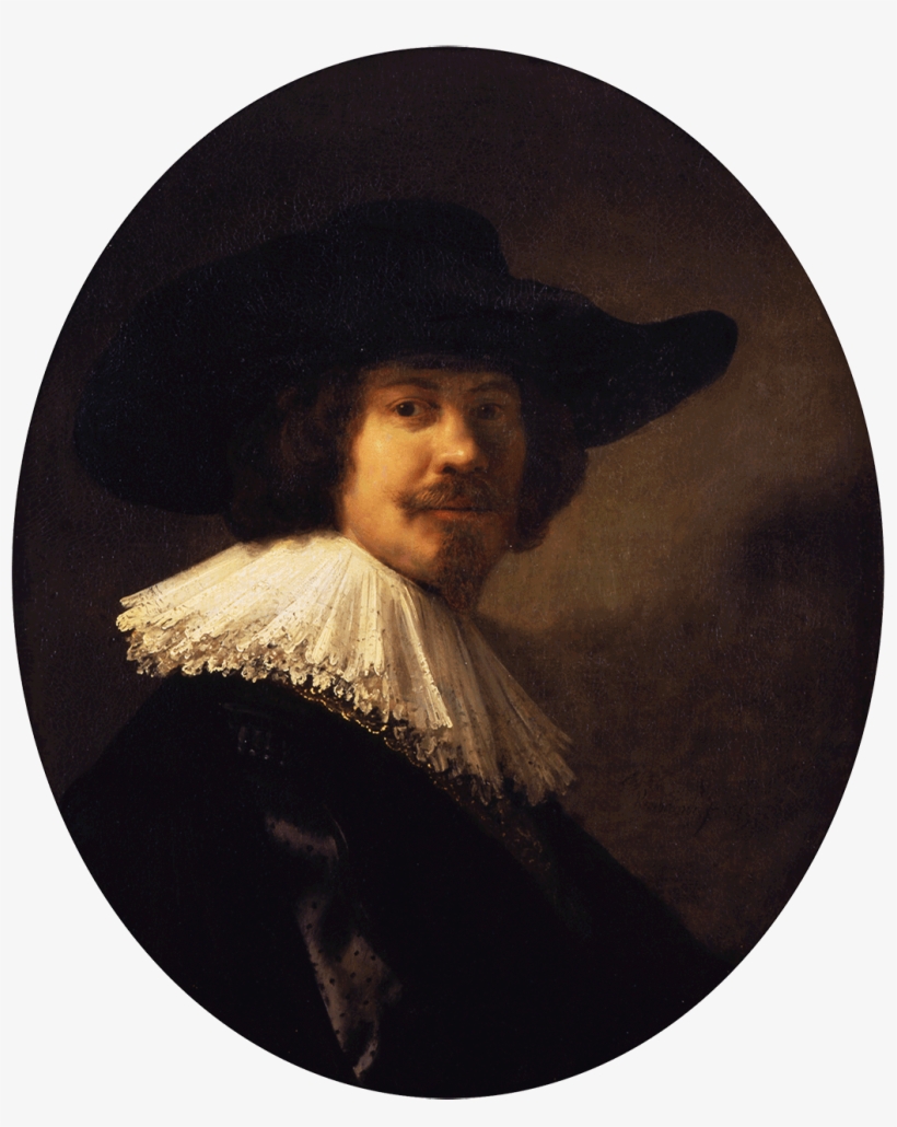 Rembrandt Van Rijn, Portrait Of A Man In A Broad-brimmed - Portrait Of A Man In A Broad Brimmed Hat, transparent png download