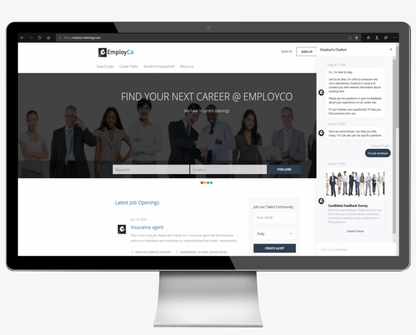 Chatbot-screen - Website, transparent png download