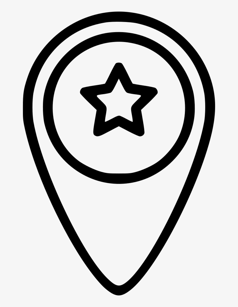 Pin Star Fav Favorite Mark Location Comments - Icon, transparent png download