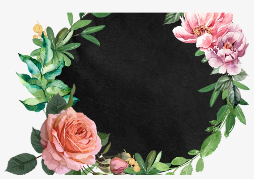 Beautiful Hand Paint Watercolor Floral Wreath, Flower, - Watercolor Painting, transparent png download