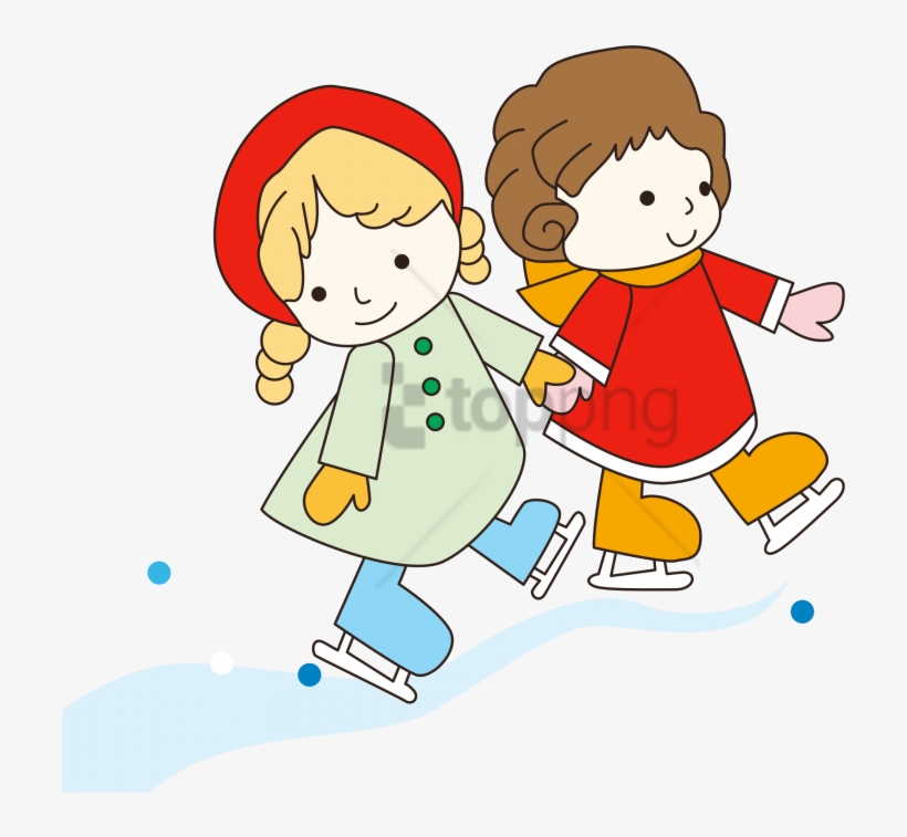 Free Png Children Png Clipart Png Image With Transparent - Ice Skating Cartoon Png, transparent png download