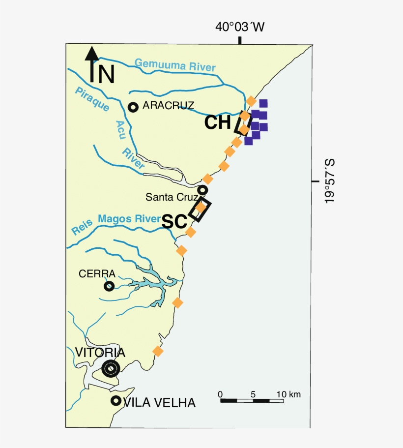 Map Showing The Locations Of Sampling Points And Areas - Atlas, transparent png download