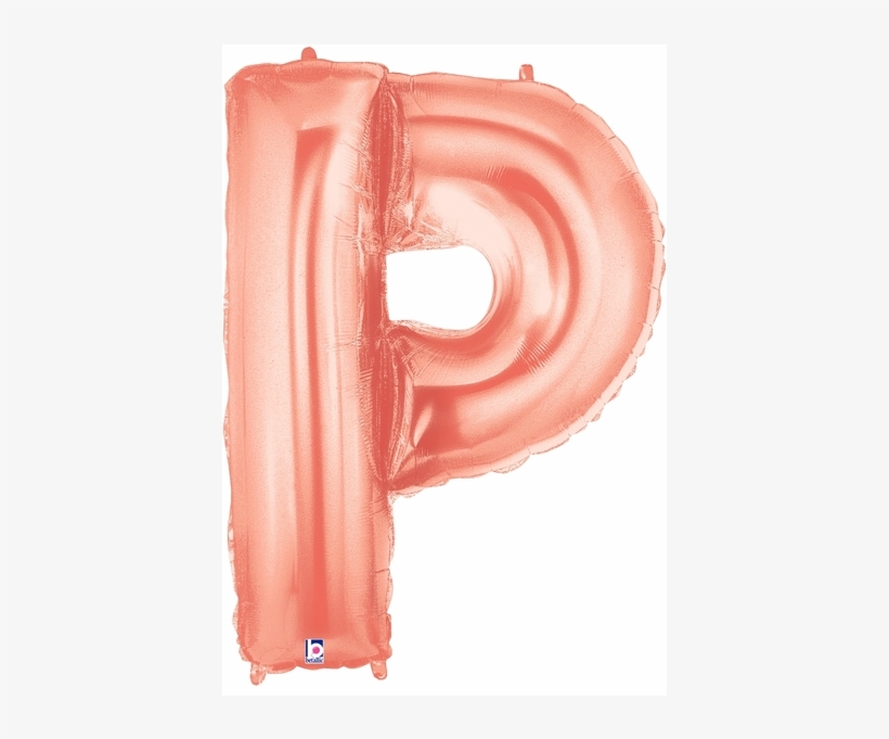 Rose Gold Letter P Foil Balloon Letters - Balloon, transparent png download