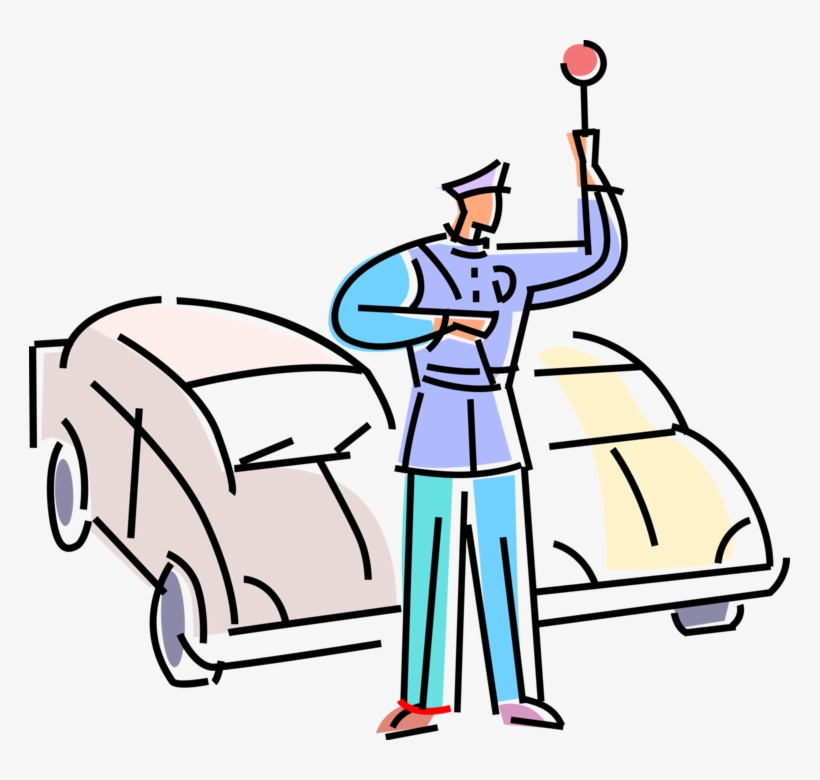 Vector Illustration Of Law Enforcement Traffic Cop, transparent png download