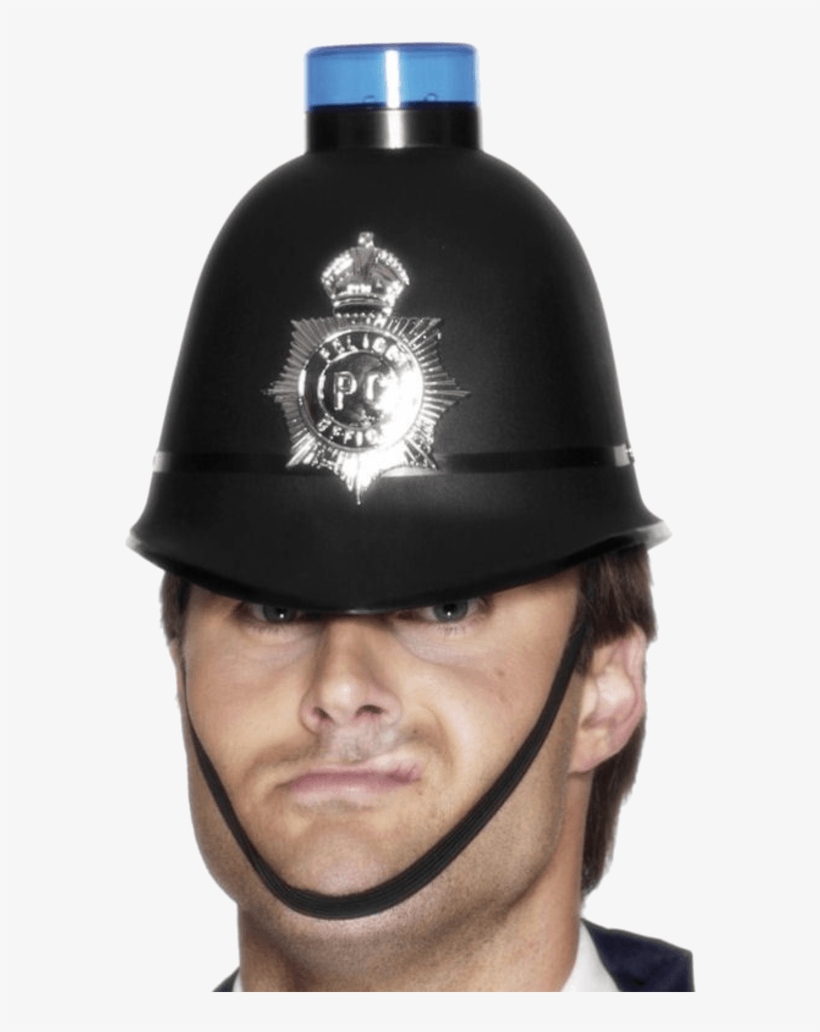 Flashing Policeman Helmet - Police Siren Helmet, transparent png download