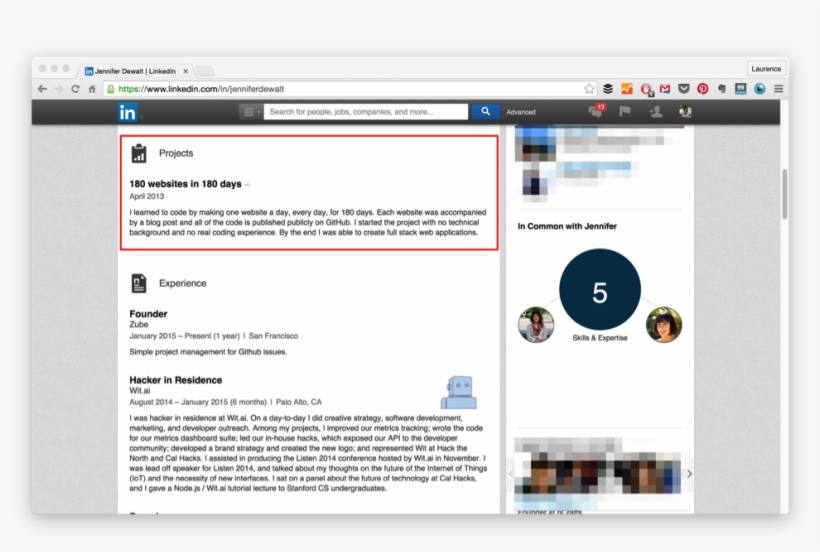 For Instance, Jennifer Dewalt Showcases Her 180 Websites - Light Corn Syrup, transparent png download