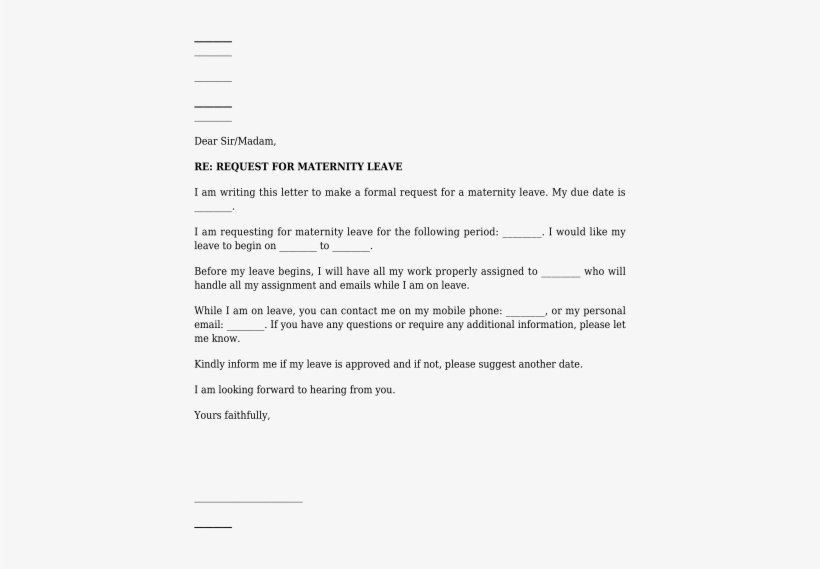 Download Letter Of Request For Parental Leave - Pengertian Manajer ...
