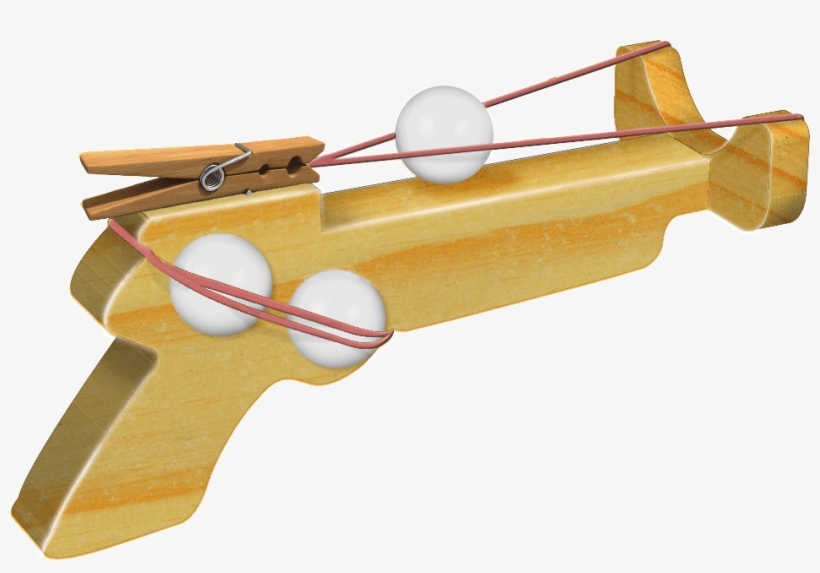 Ping Pong Gun Patterns - Rubber Band Ping Pong Gun, transparent png download