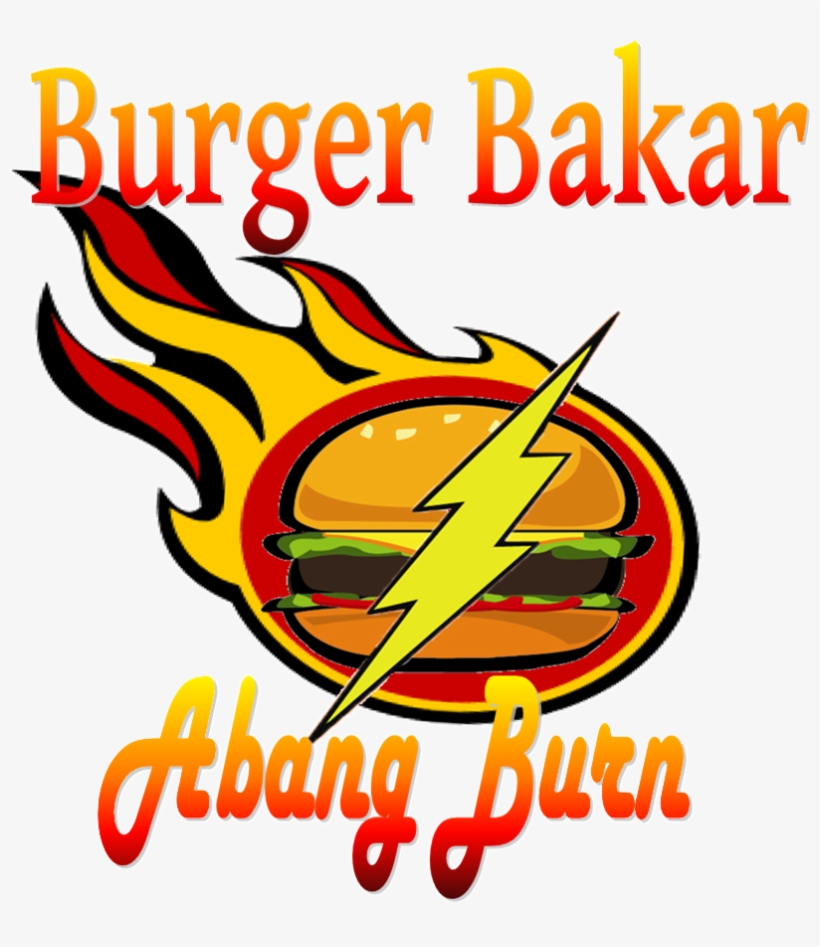 Cropped Logo Abang Burn 1 - Burger Bakar Abang Burn Logo, transparent png download