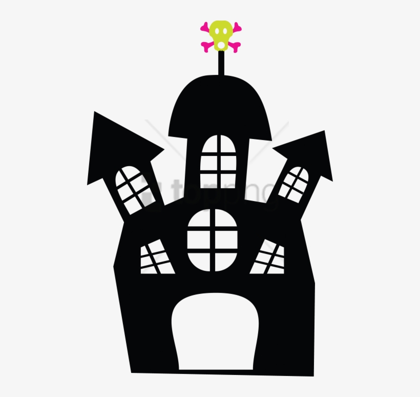 Free Png Download Halloween Haunted House S Black And - Haunted House Clipart Free Black And White, transparent png download