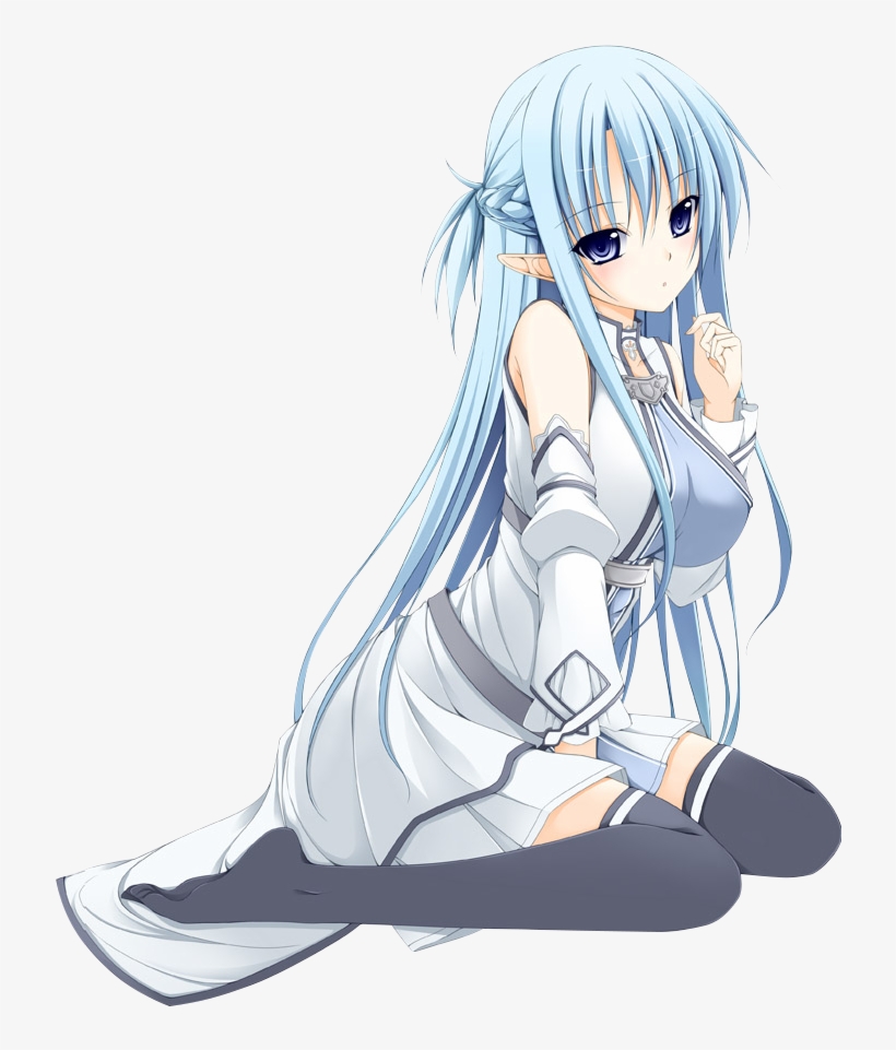 Asuna Yuuki From Sao - Yuuki Asuna Blue Render, transparent png download