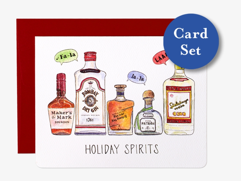 Holiday Spirits Card Set Of - Christmas Spirits Card, transparent png download