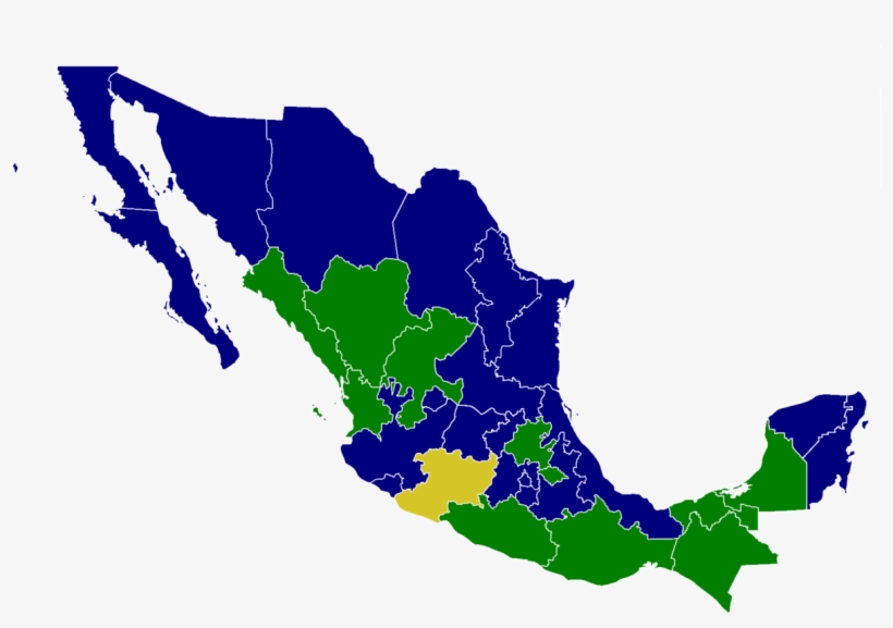 Mexican General Election, - Mexico Map Vector, transparent png download