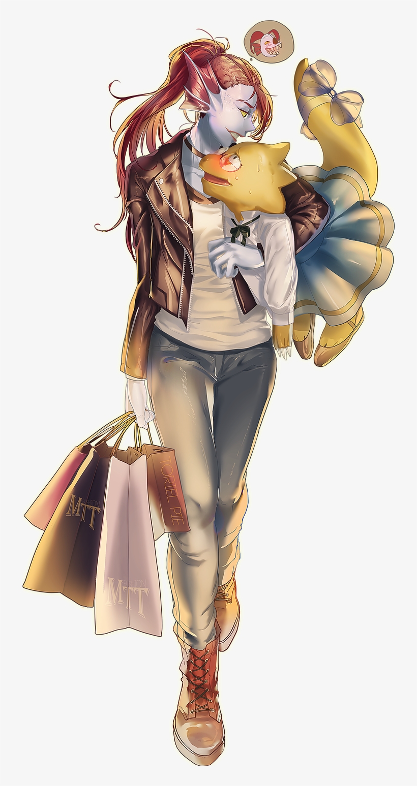 Alphys X Undyne - Cartoon, transparent png download