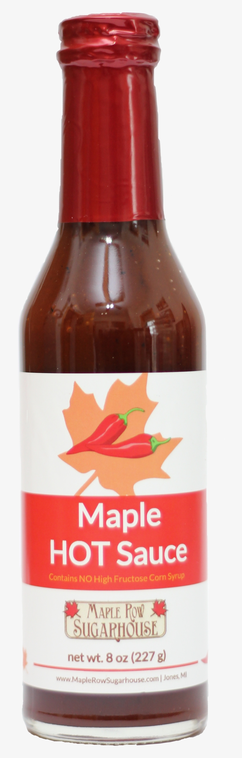 Maple Hot Sauce 8oz - Glass Bottle, transparent png download