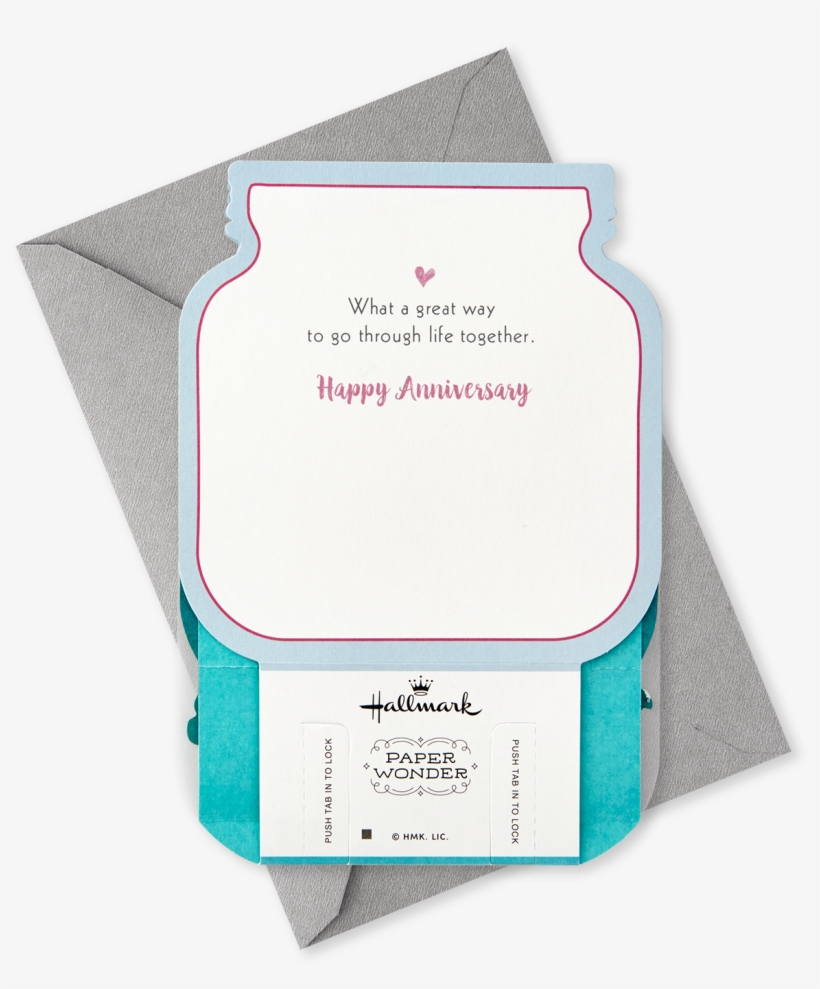 Fireflies And Flowers Jar Pop Up Anniversary Card - Paper, transparent png download