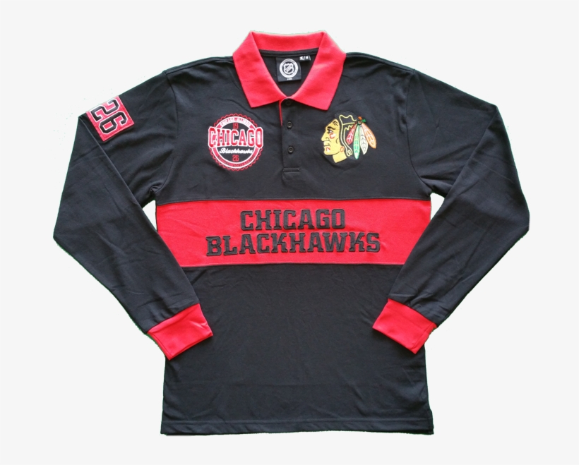 Chicago Blackhawks Rugby Shirt Longsleeve More Than - Chicago Blackhawks, transparent png download