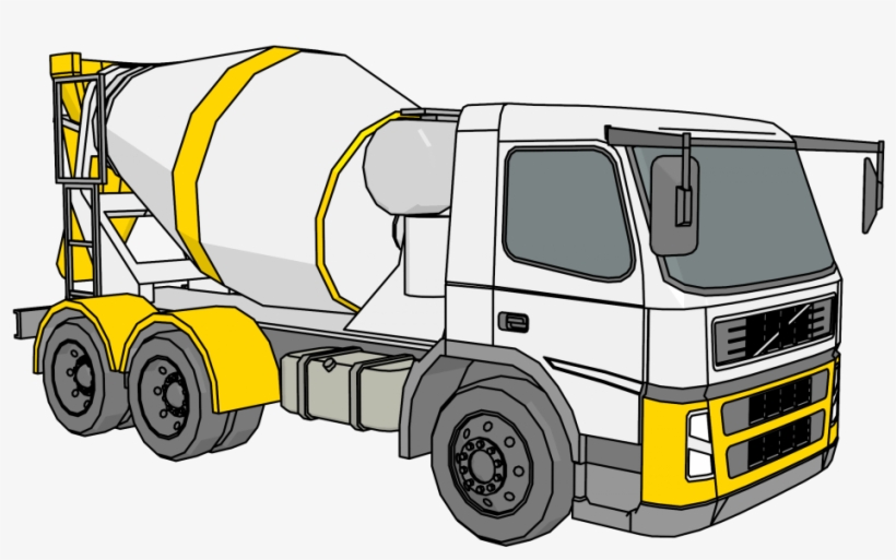 Volvo Fm12 Concrete Truck Png Clipart - Truck, transparent png download