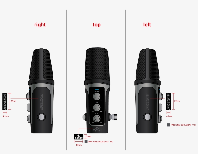 Microfono Condensador Profesional Banshee Series - Lens, transparent png download