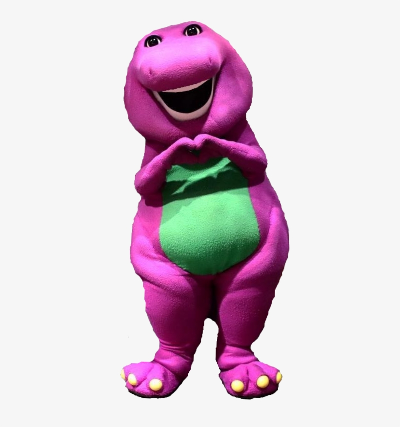 Barney The Dinosaur His Heart Feel Super Happy - Stuffed Toy, transparent png download