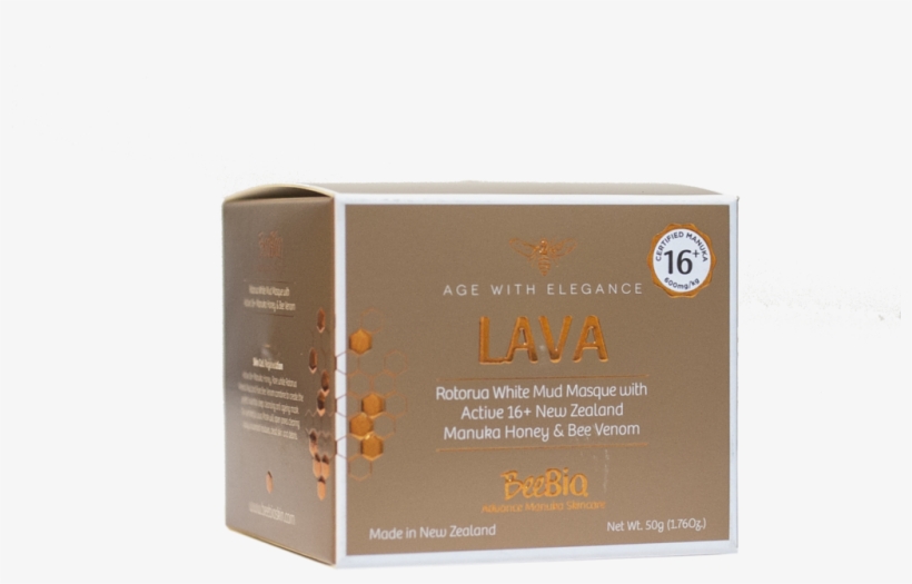 Lava Manuka Honey Bee Venom & Rotorua Mud Masque Beebio - Box, transparent png download