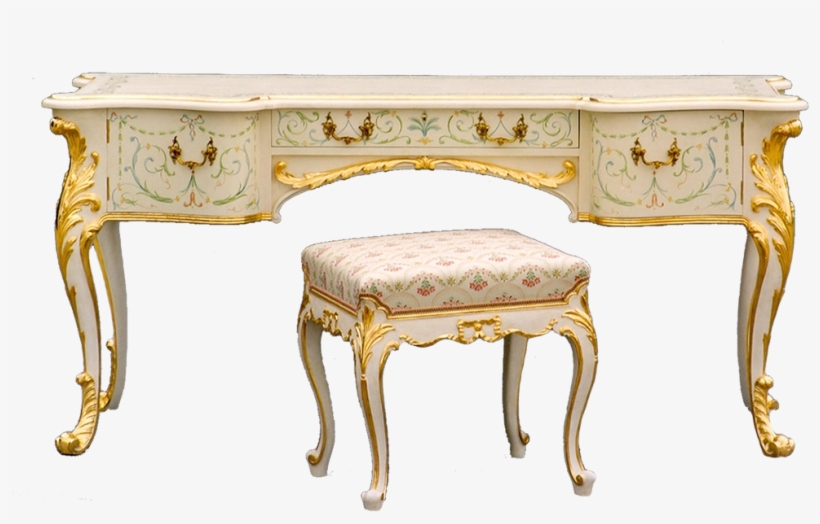 Painted Cabriole Dressing Table And Stool - Transparent Rose Dressing Table Png, transparent png download