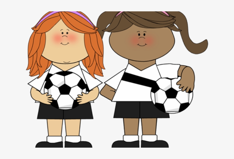 Footballer Clipart Football Player - Girl Soccer Player Clipart, transparent png download