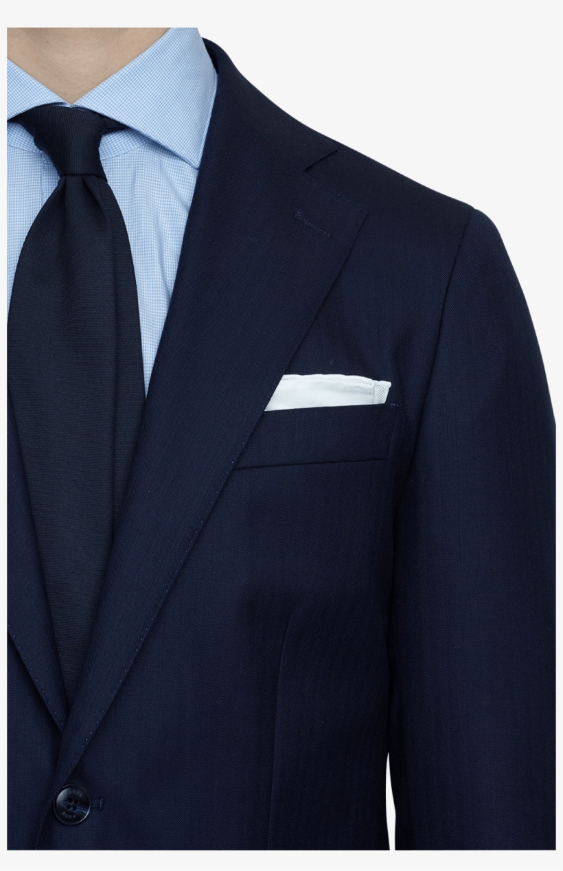 Parma Slim Suit Navy Herringbone - Formal Wear, transparent png download