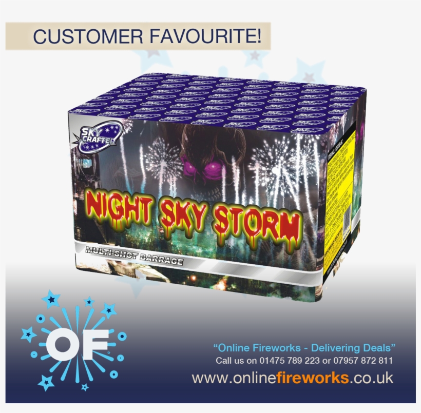 Night Sky Storm By Sky Crafter Fireworks From - Brother Firework, transparent png download