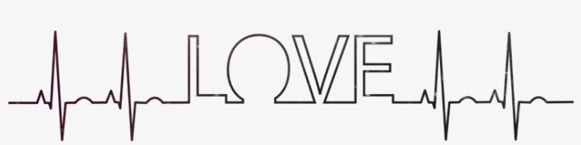 #love #heart #heartbeat #inlove #gradient - Calligraphy, transparent png download