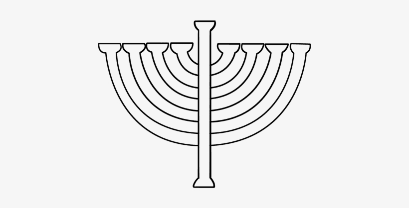 How To Draw Menorah - Menorah Drawing Small, transparent png download