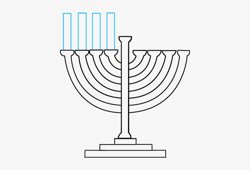 How To Draw Menorah Menorah Drawing Small PNG Image Transparent PNG Free Download on SeekPNG