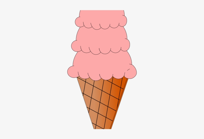 Drawn Ice Cream Icecream Scoop - Ice Cream Cone, transparent png download
