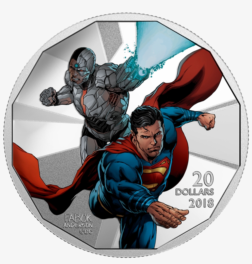 2018 1 Oz Canada The Justice League - Cyborg Jason Fabok, transparent png download