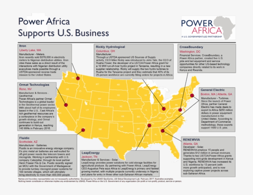 Power Africa Newsletter April Photo - Map, transparent png download