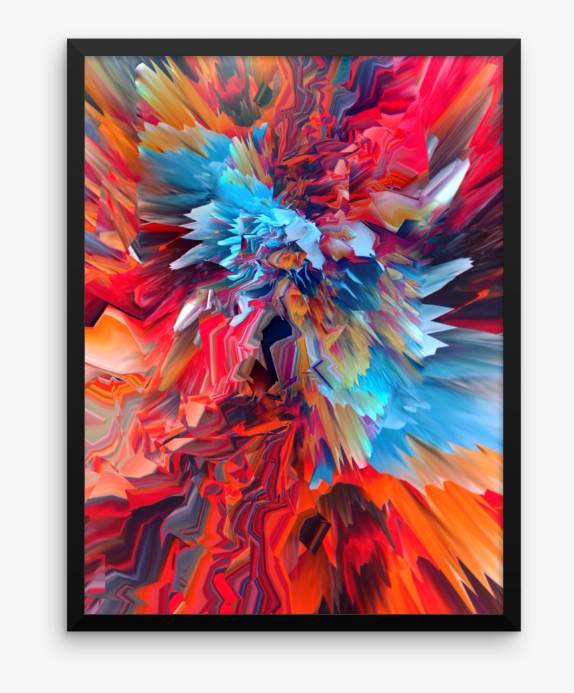 #graffiti Glitch Framed Photography Print - Modern Art, transparent png download