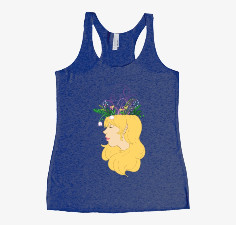 Flower Crown Racerback Tank Top - Racerback, transparent png download