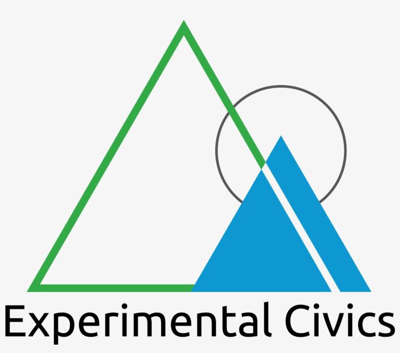 Two Triangles One Green Outline, One Blue And A Circle - Triangle, transparent png download