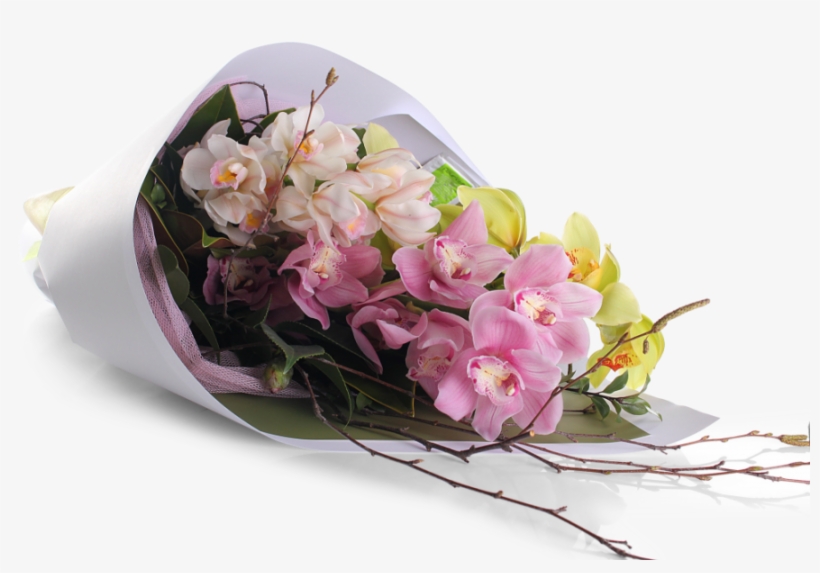Stunning Cymbidium Orchid Bouquet - Orchid Bouquet Png, transparent png download