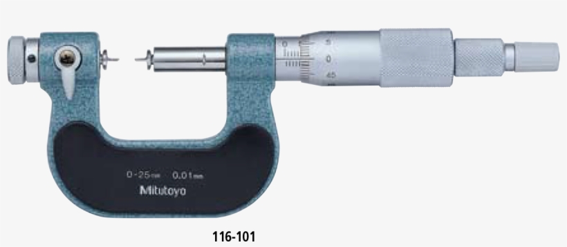 Mitutoyo Series 116 Interchangeable Anvil Type Universal - Interchangeable Anvil Micrometer, transparent png download