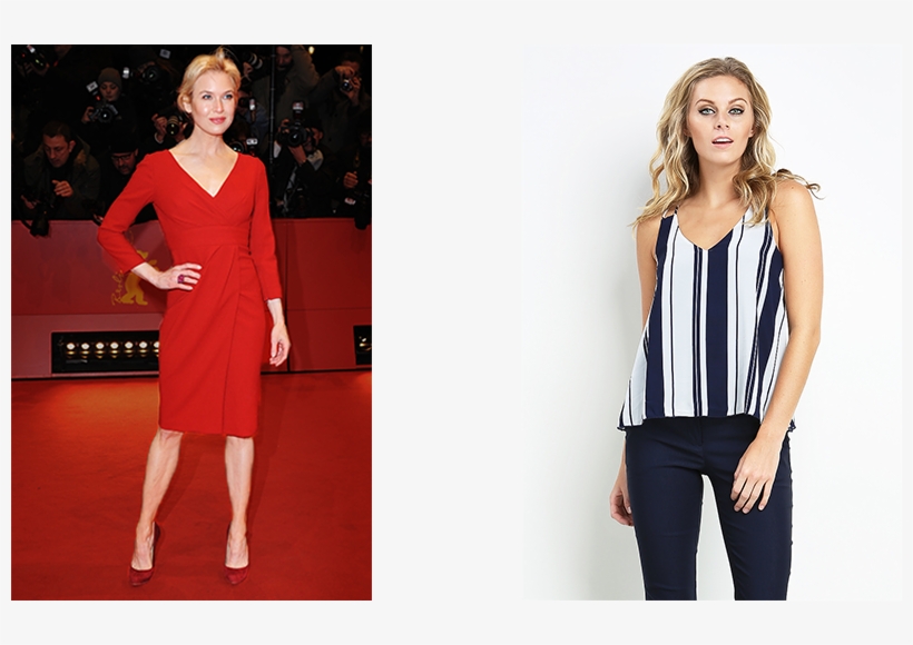 Renee Zellweger, Bustle - Vertical Striped Tops, transparent png download