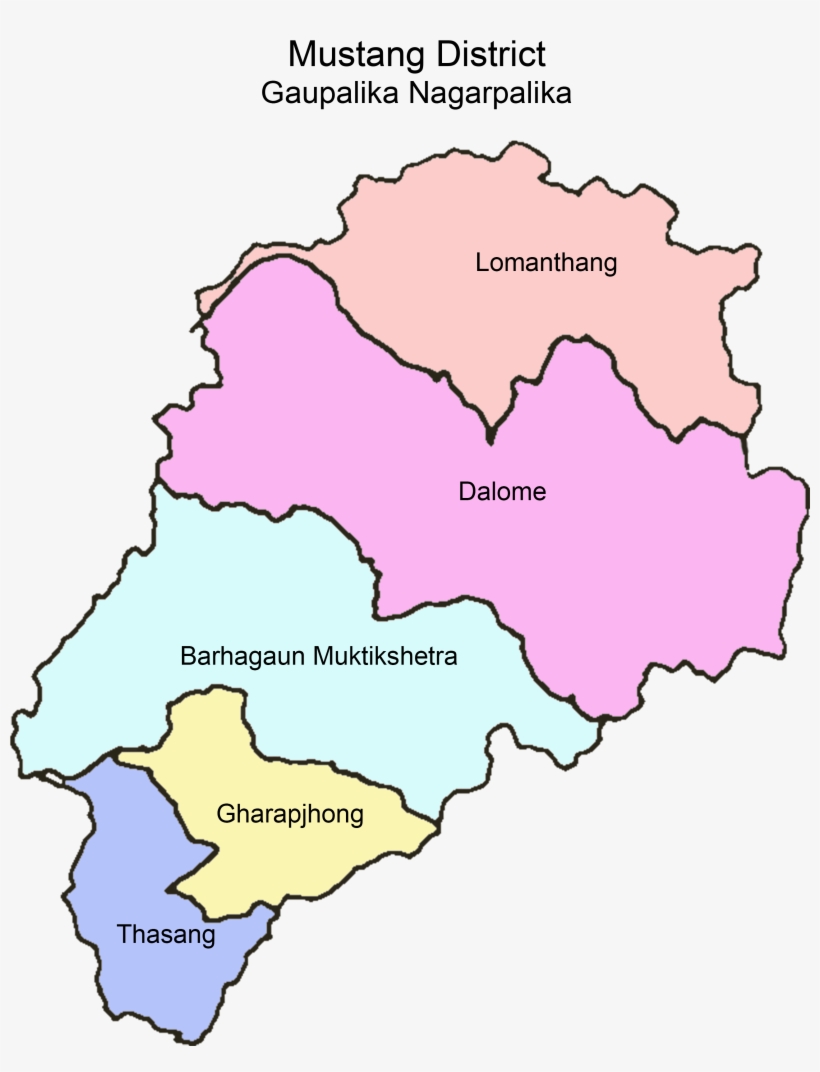 Gaupalikas Of Mustang District - Map Of Mustang District, transparent png download