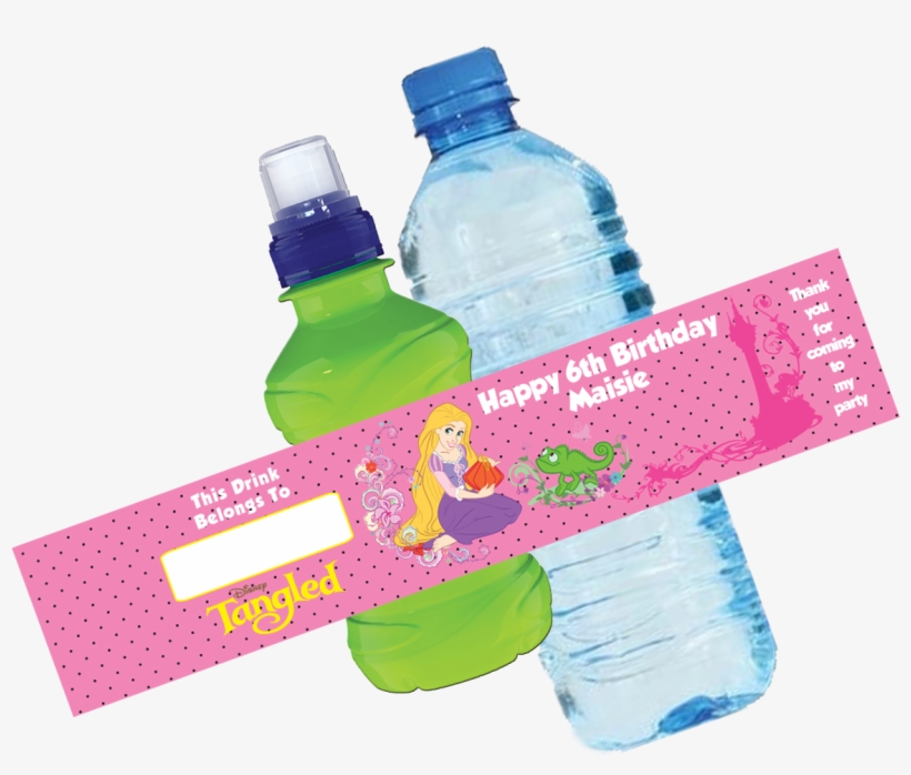 Rapunzel Tangled Bottle Wrappers - Fortnite Party Drink Wraps, transparent png download